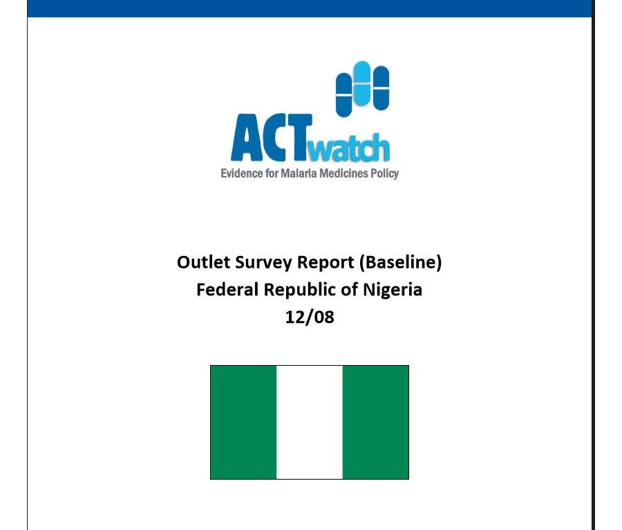 Outlet Survey Report (Baseline) (ACTWatch 2008)